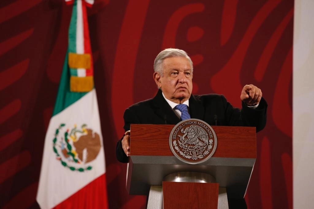 El presidente de México, Andrés Manuel López Obrador, durante su conferencia matutina en Palacio Nacional, en la Ciudad de México, el 19 de diciembre de 2022. Foto María Luisa Severiano