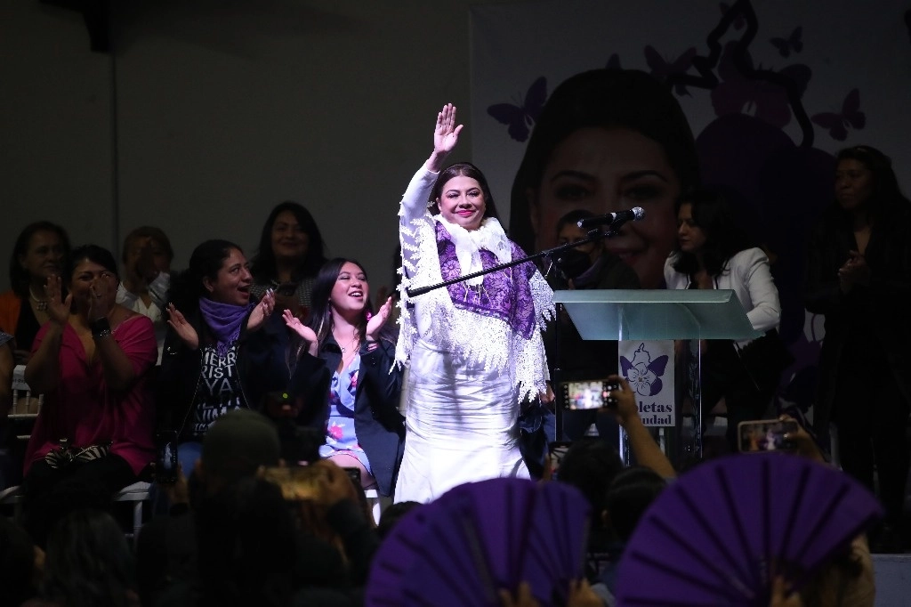 Clara Brugada, precandidata de Morena a la jefatura de Gobierno de CDMX. Foto Yazmín Ortega Cortés