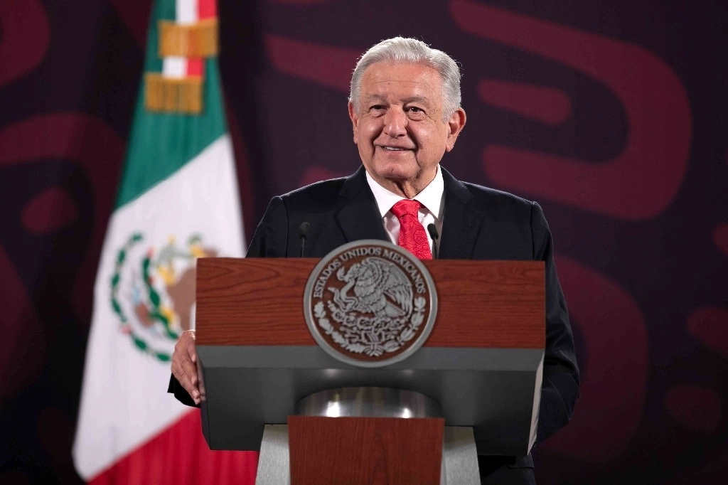El presidente López Obrador, durante una de sus conferencias desde Palacio Nacional. Foto Presidencia / archivo 