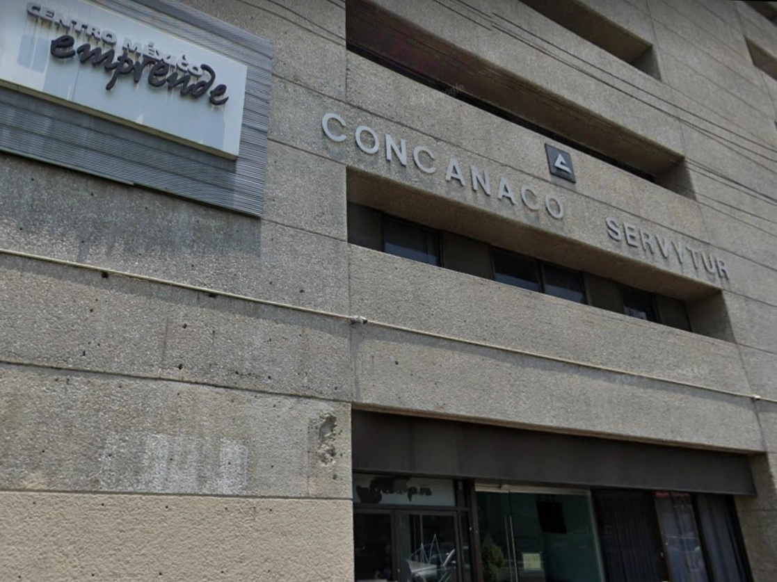 Fachada del edificio de la Confederación de Cámaras de Comercio, Servicios y Turismo (Concanaco-Servytur) en la Ciudad de México. Foto tomada del Google Street View