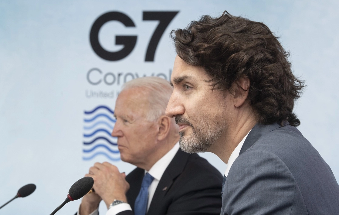 Sesión plenaria de la cumbre del Grupo de los 7, en Cornwall, Reino Unido. Foto Xinhua