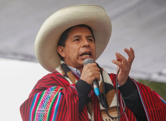 Pedro Castillo, presidente de Perú. Foto Afp