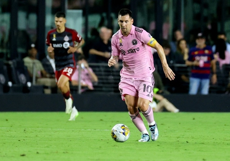 Lionel Messi, del Inter Miami, durante el partido ante el Toronto FC, el 20 de septiembre de 2023. Foto Afp
