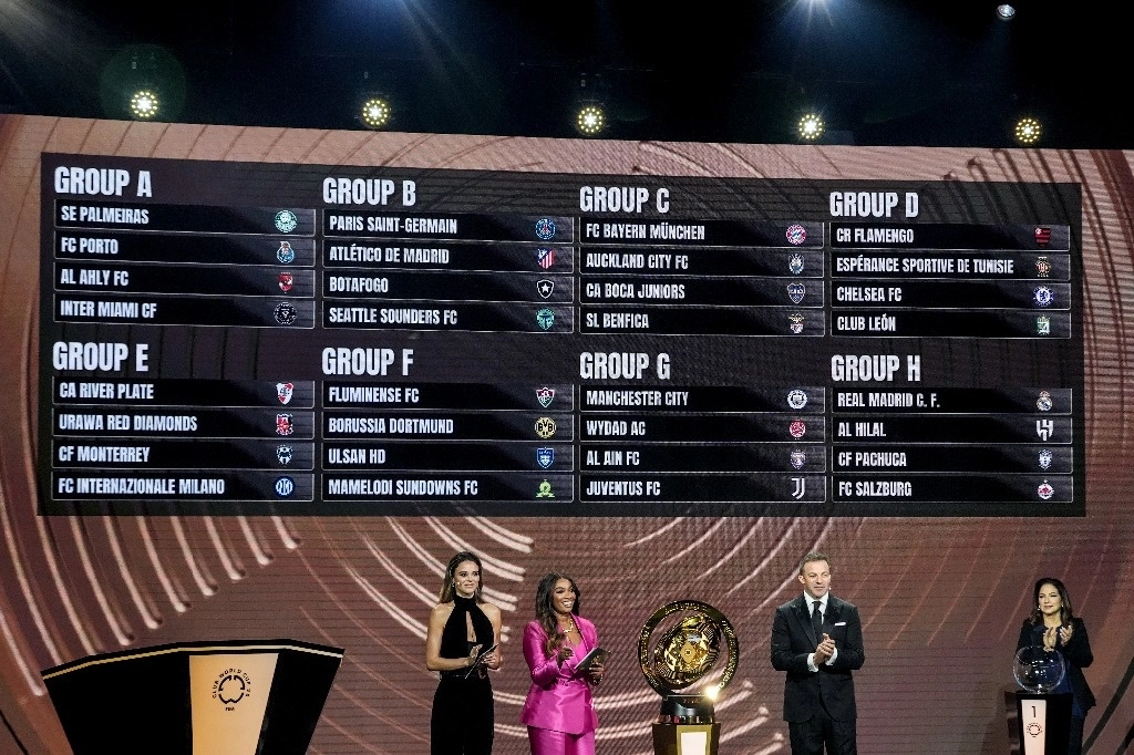 Sorteo en Miami del nuevo Mundial de Clubes de la FIFA 2025, el 5 de diciembre de 2024. Foto Ap