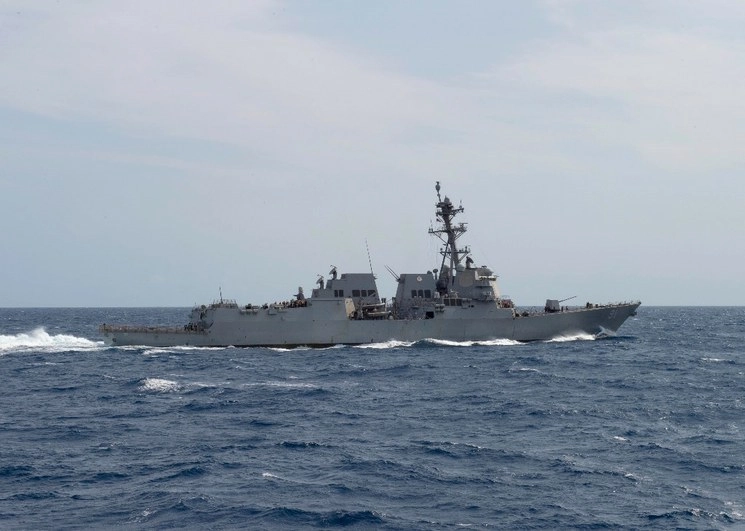 El buque USS Pinckney estadunidense ingresó en aguas jurisdiccionales de Venezuela, el 16 de julio de 2020. Foto Afp
