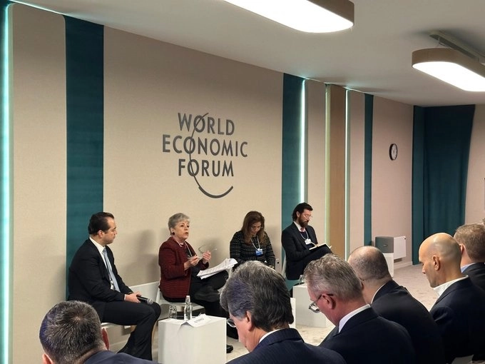 Expone la titular de Semarnat la visión estratégica de desarrollo sostenible y transformación económica del gobierno de México. Foto tomada de la cuenta de X @aliciabarcena