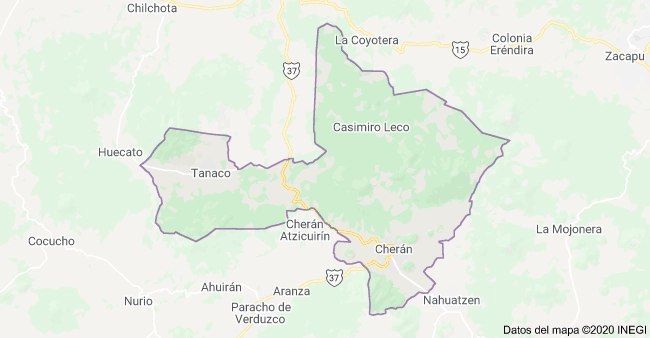 Tras la muerte de un joven, pobladores de Cherán apedrearon la base de policías de la ronda comunitaria. Imagen de Google Maps