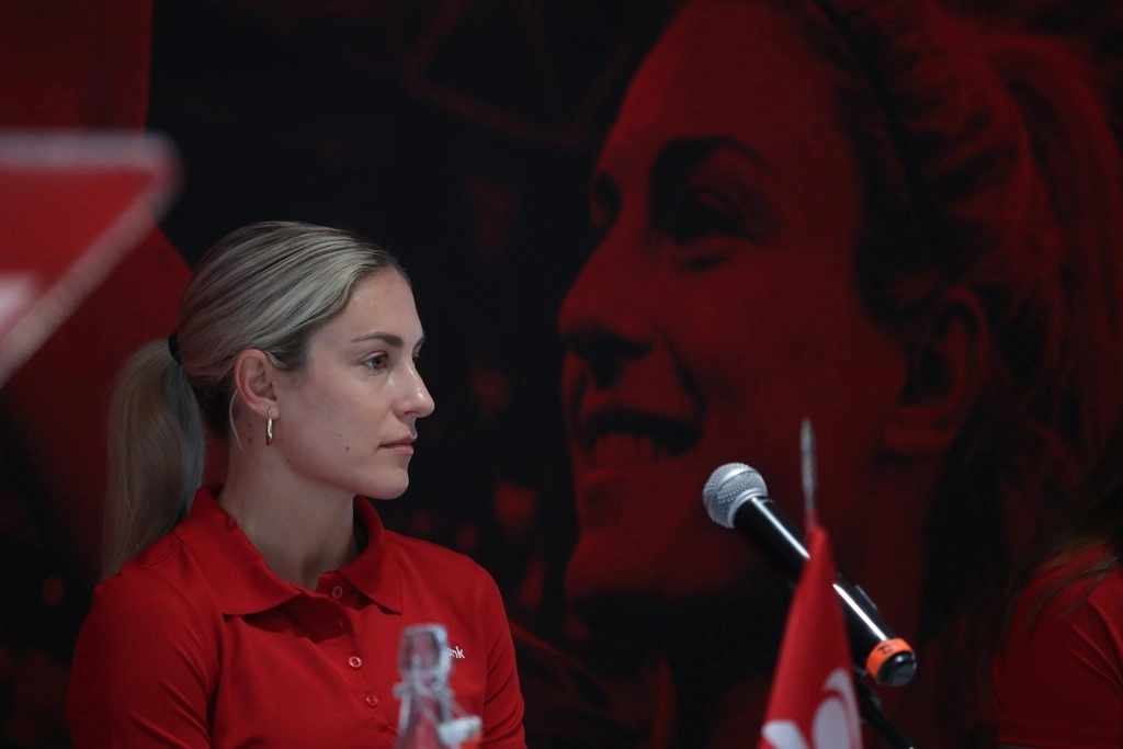 Alexia Putellas destacó que para mantener esa evolución en necesario inversión y paciencia de los directivos, durante conferencia de prensa en la Ciudad de México, el 20 de junio de 2024. Foto Yazmín Ortega Cortés
