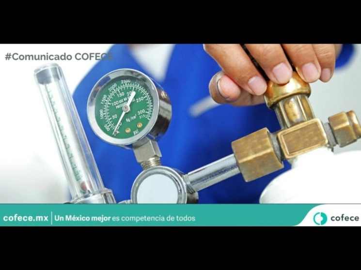 La Comisión Federal de Competencia Económica informó que investiga posibles prácticas monopólicas en el mercado de producción, distribución y comercialización de oxígeno medicinal en México. Imagen tomada del Twitter de @cofecemx