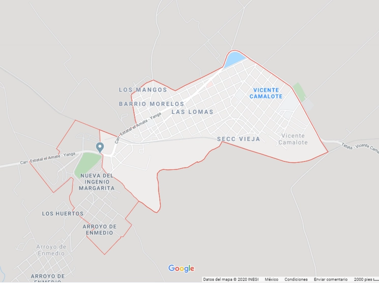 La Defensoría de los Derechos Humanos del Pueblo de Oaxaca (DDHPO) investiga el homicidio de Alexander M. G., un joven de 16 años. El hecho ocurrió en la agencia municipal de Vicente Camalote cuando éste y otras nueve personas salían de una tienda, y un policía municipal lo confundió con otra persona pensando que portaba un arma, según se informó. Imagen tomada de Google Maps