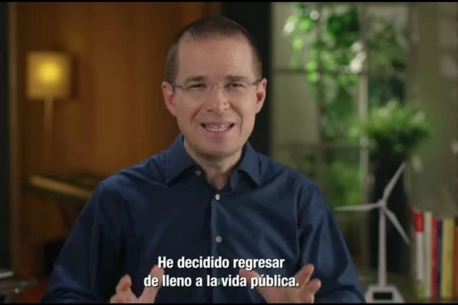El ex candidato presidencial del PAN, Ricardo Anaya, al anunciar esta semana su regreso a la política. Imagen tomada del video difundido por Anaya en sus redes sociales