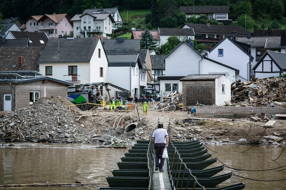 Las inundaciones registradas el 14 y 15 de julio causaron la muerte de más de 189 personas en Alemania. Foto Afp