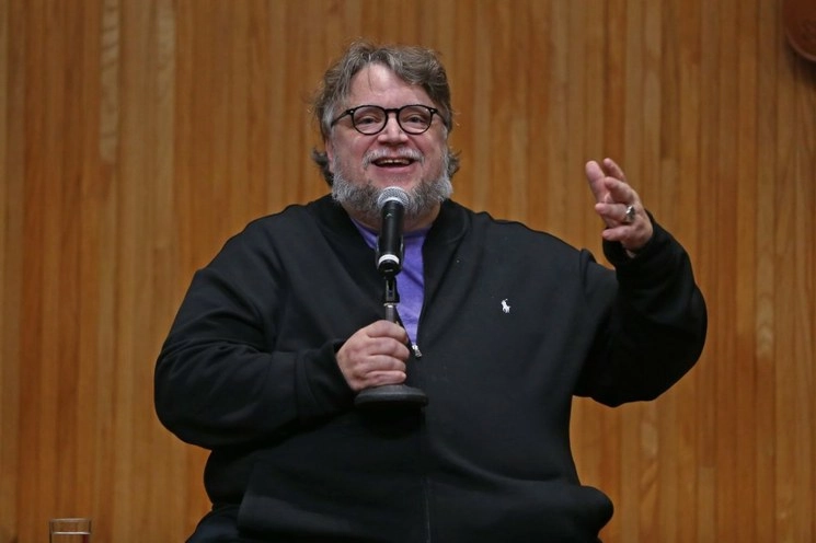 Guillermo del Toro, director de cine, durante una conferencia de prensa en el paraninfo Enrique Díaz de León en el Museo de las Artes de la Universidad de Guadalajara, el 29 de mayo de 2019. Foto Cuartoscuro