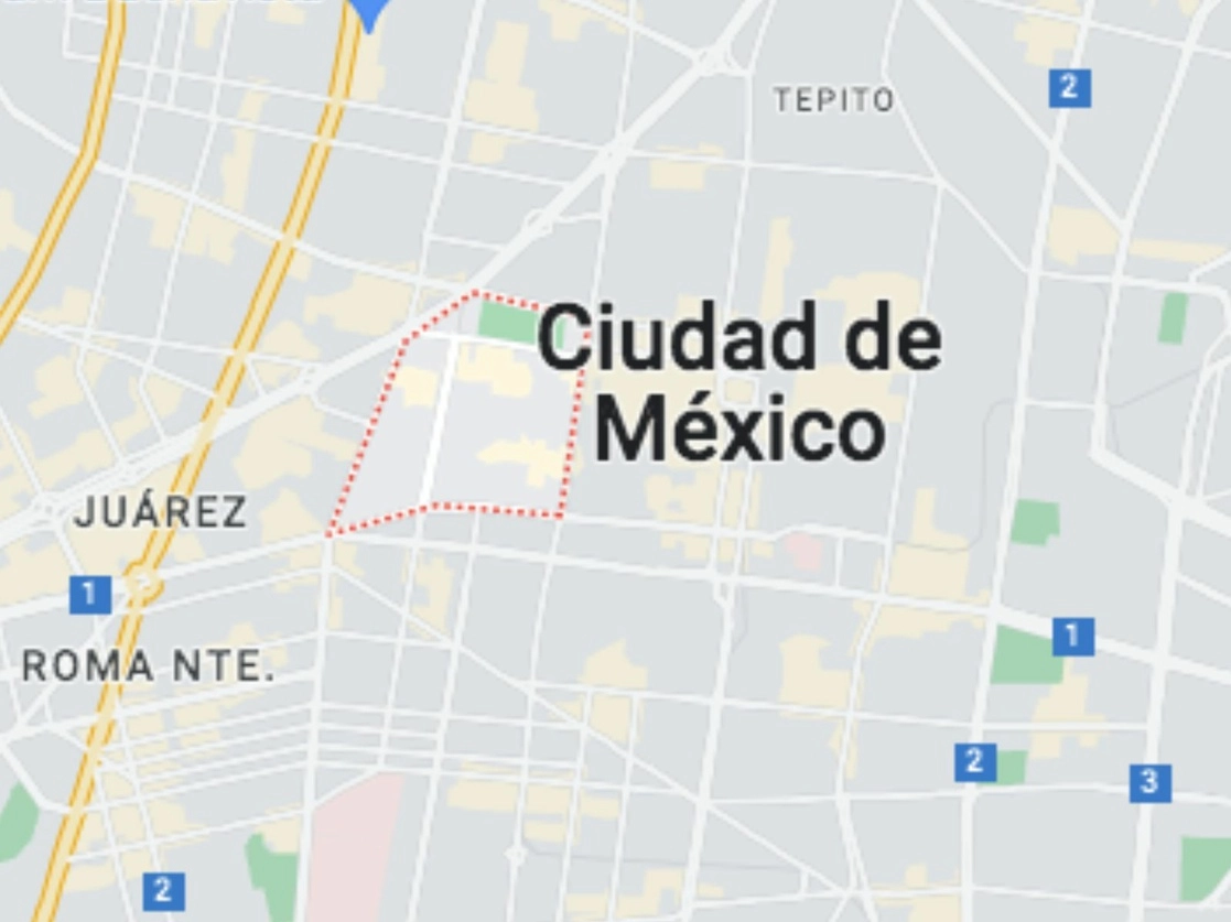 Se inició una carpeta de investigación tras la muerte de un hombre, por disparos de arma de fuego, tras una agresión directa en calles de la colonia Centro, en Cuauhtémoc. Imagen tomada de Google Maps