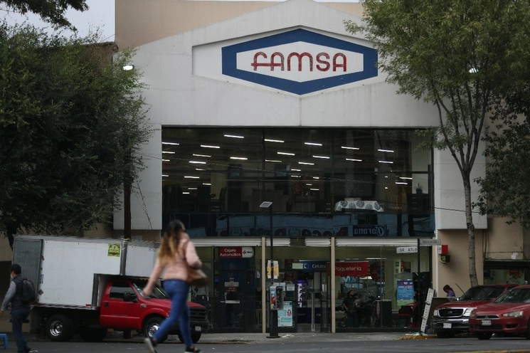 Sucursal de banco famsa en la CDMX. Foto Yazmín Ortega