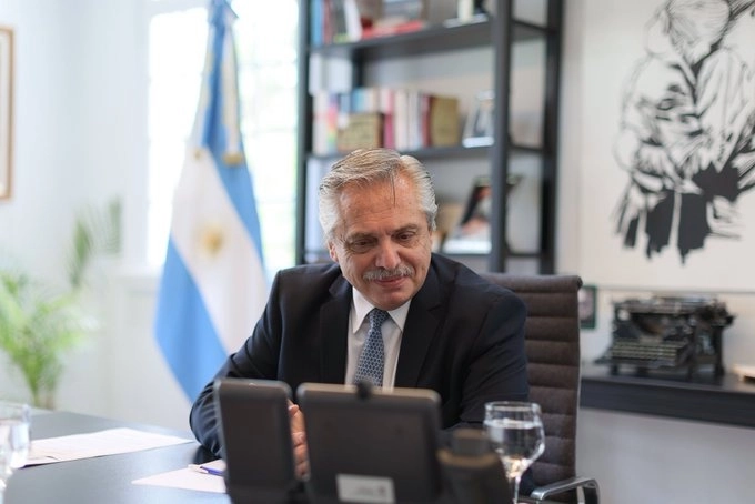 El presidente de Argentina, Alberto Fernández en imagen de archivo. Foto tomada de la cuenta de Twitter @alferdez