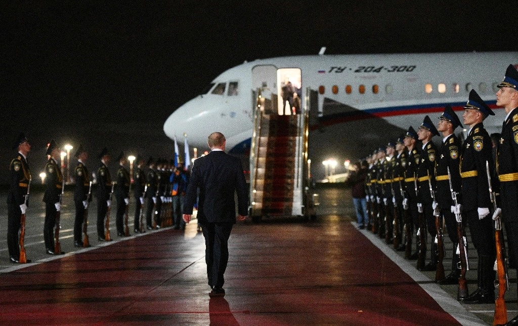 El presidente ruso Vladimir Putin en el aeropuerto Vnukovo de Moscú, el 1 de agosto de 2024. Foto Afp