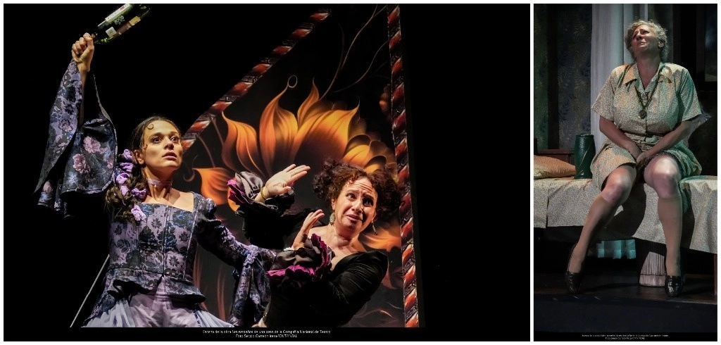 Escenas de las obras Los empeños de una casa’ y ‘Sobre el sonido de un derrumbe’, ambas producciones de la CNT. Foto cortesía de Sergio Carreón Ireta CNT/Inbal 