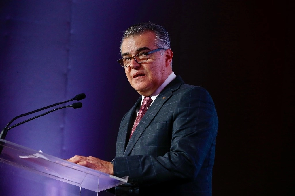 “Hoy los empresarios y los trabajadores del país impulsamos la promoción muy activa del voto”, dijo Francisco Cervantes Díaz, dirigente del Consejo Coordinador Empresarial. La imagen, del 19 de marzo de 2024. Foto María Luisa Severiano