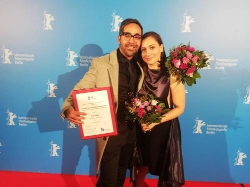 El cineasta mexicano Samuel Keshi Leopo con la actriz Martha Reyes Arias. Foto cortesía Generation Berlinale 