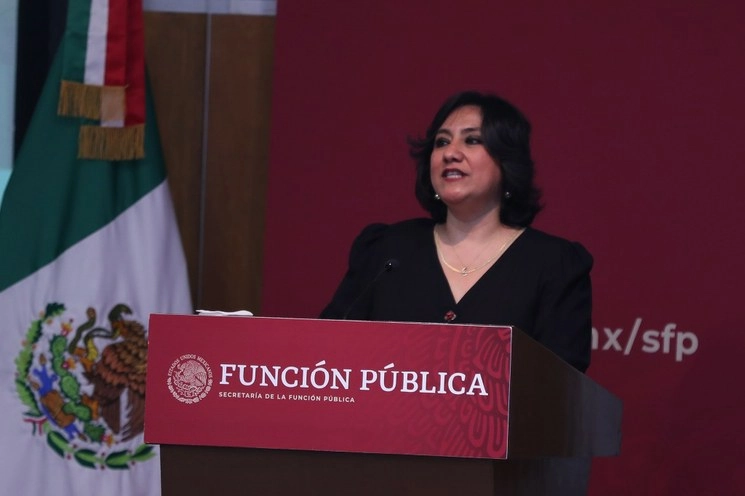 La secretaria de la Función Pública, Irma Eréndira Sandoval Ballesteros, es el primer caso de contagio de Covid-19 entre los funcionarios que conforman el gabinete del presidente Andrés Manuel López Obrador. Foto José Antonio López / Archivo