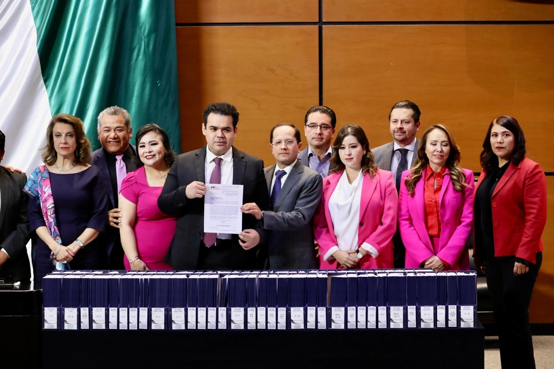 La Comisión de Vigilancia de la ASF, presidida por el diputado Pablo Angulo Briceño, recibió el Informe General del Resultado de la Fiscalización Superior de la cuenta pública de 2021 y la tercera entrega del Informe de Resultado de la Fiscalización Superior de la cuenta pública de 2021, por parte de la ASF. Foto Luis Castillo