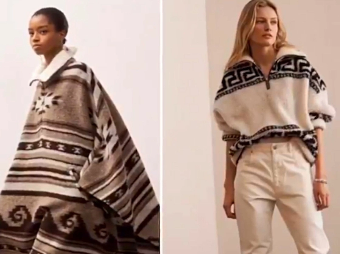 Isabel Marant usó sin permiso diseños de las comunidades de México en su colección de ropa otoño-invierno 2020-21. Foto Twitter de @cultura_mx