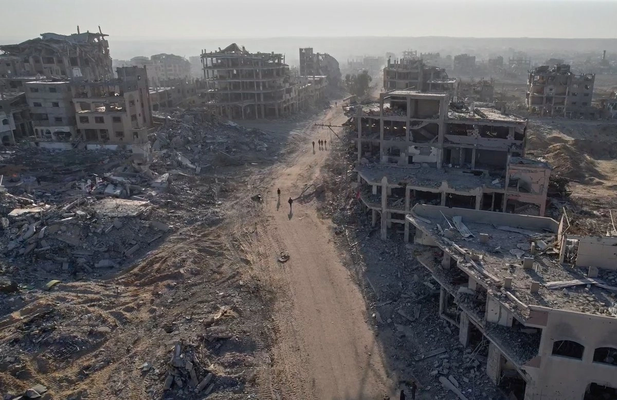 Edificios destruidos en la ciudad de Gaza, en el norte de la Franja de Gaza, el 11 de octubre de 2025.