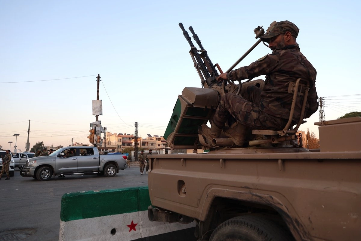 Fuerzas de seguridad sirias en la ciudad de Homs, Siria.