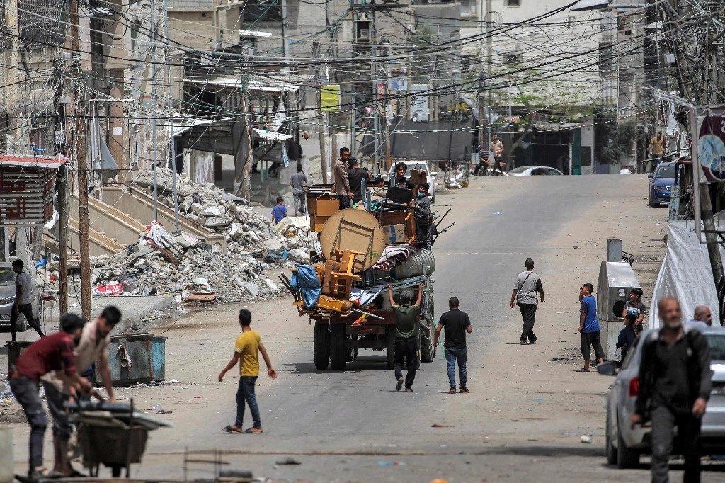 Un millón de palestinos han buscado refugio en Rafah, al sur de Gaza, desde el inicio de la guerra entre Hamas e Israel. Foto Afp