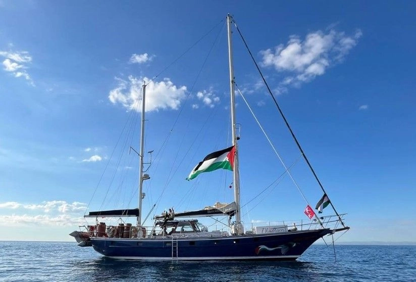 El barco activista Madleen que se dirigía a Gaza fue detenido por el ejército israelí. Foto 