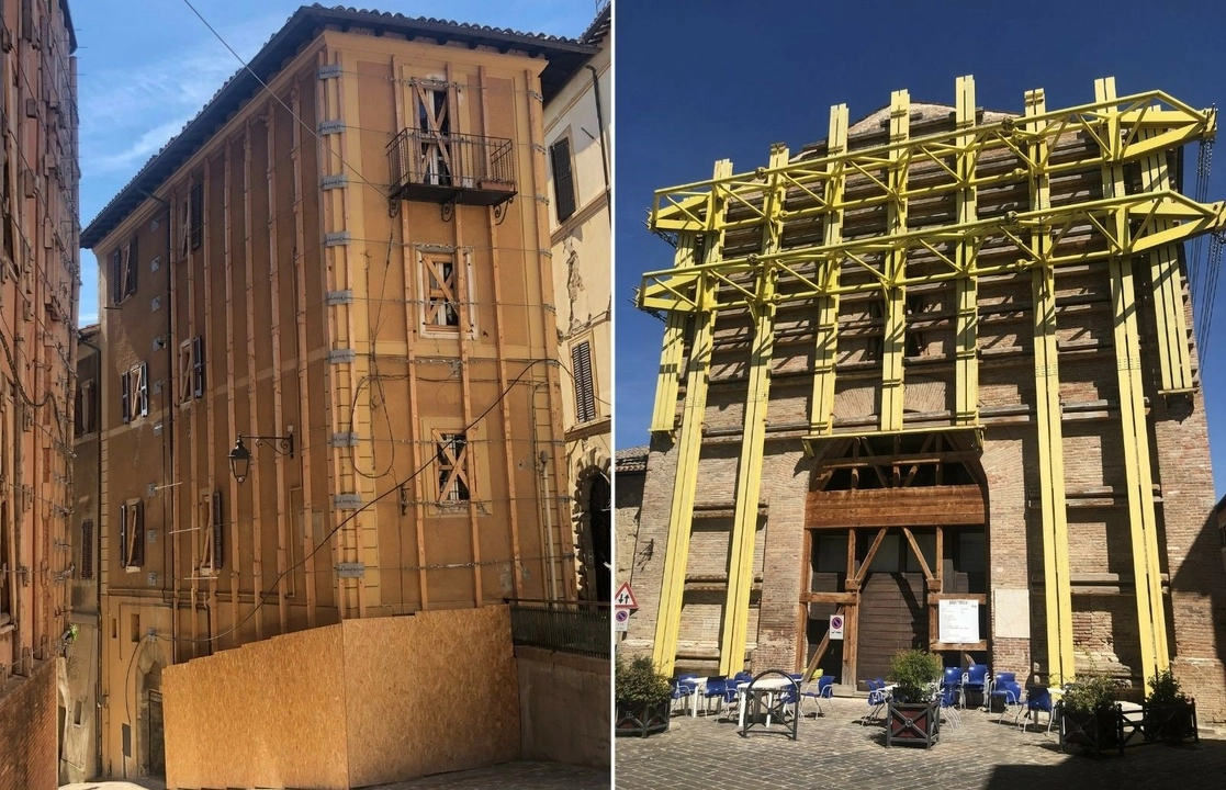 Imágenes de la ciudad universitaria Camerino cinco años después del siniestro. Este poblado fue una de las grandes víctimas: 72 por ciento de sus edificios resultaron con daños graves. Foto Alejandra Ortiz Castañares