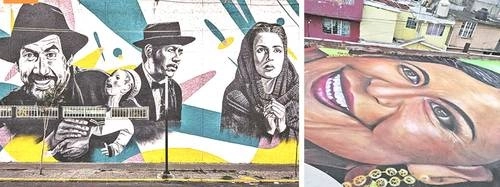 Personajes de la película mexicana 'El hombre de papel' y rostro de la actriz Mercedes Hernández. Foto cortesía de la alcaldía Iztapalapa