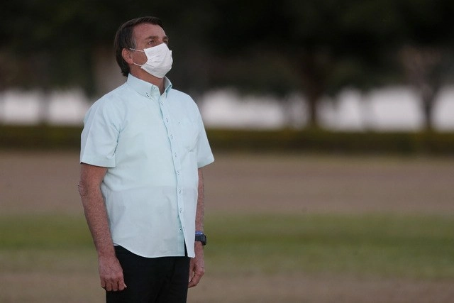 El presidente Jair Bolsonaro anunció el siete de julio que fue diagnosticado con Covid-19. Foto Xinhua 