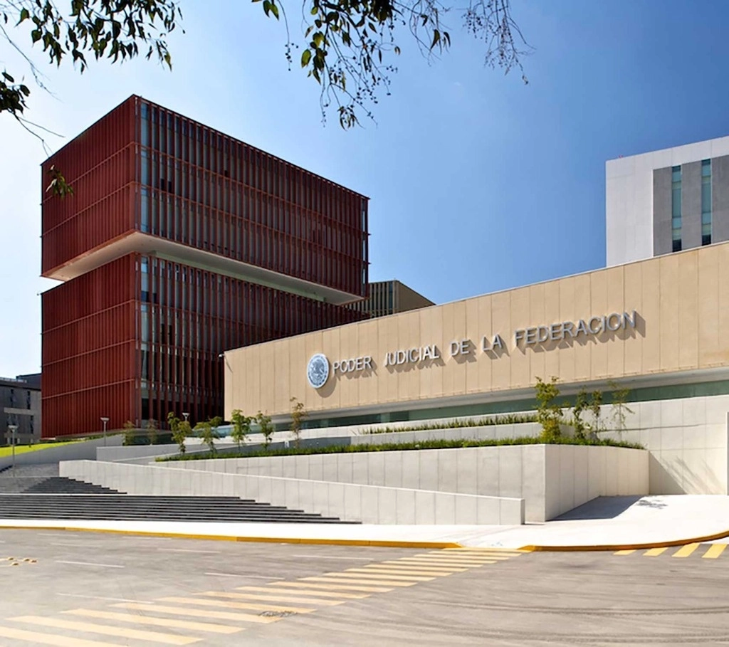 Instalaciones de la llamada Ciudad Judicial Federal, en Zapopan, Jalisco, donde se concentran los órganos jurisdiccionales de la entidad. Foto tomada del portal Tacher Arquitectos 