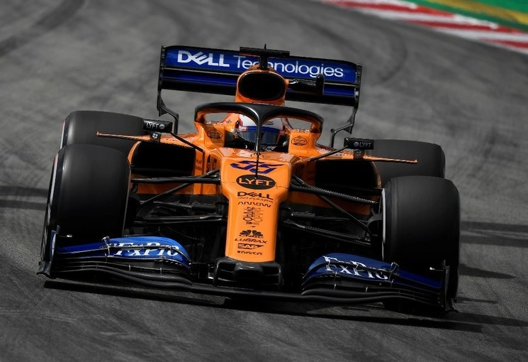 El auto del español Carlos Sainz, de la escudería McLaren. Foto Afp