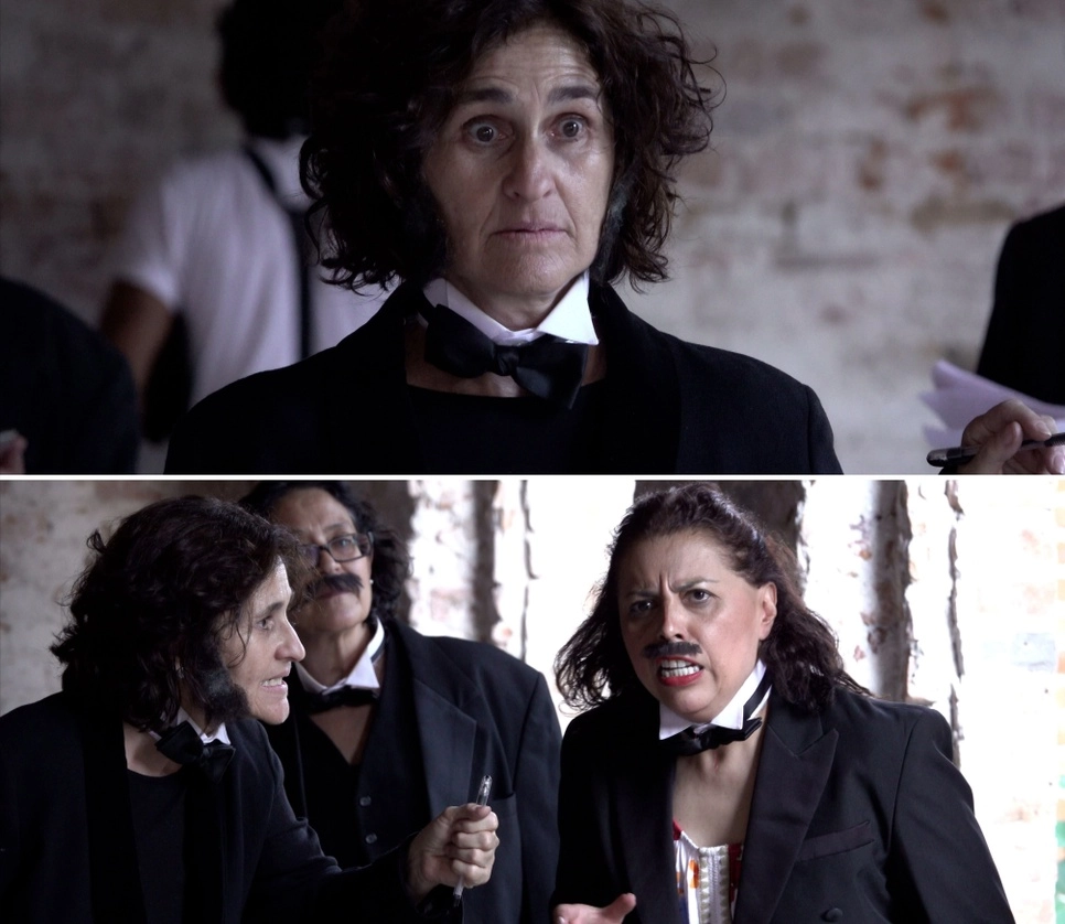 La puesta en escena cuenta con música de Liliana Felipe. Arriba, algunos momentos del montaje. Foto cortesía Jesusa Rodríguez