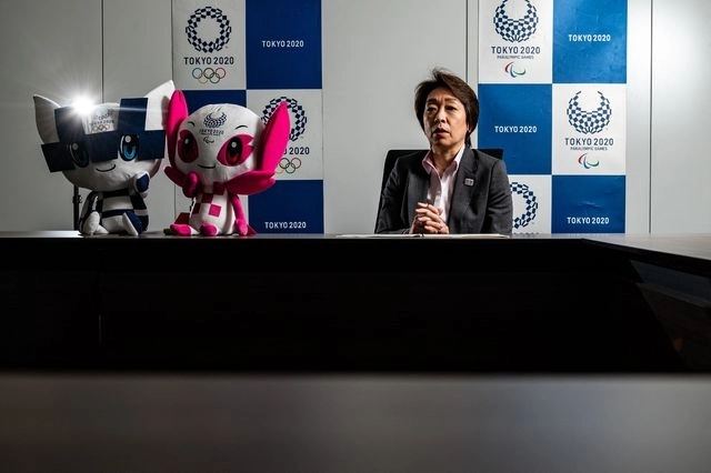 La presidenta del Comité Organizador, Seiko Hashimoto durante conferencia de prensa. Foto Afp