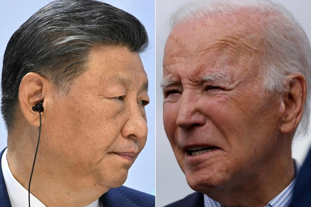 El presidente de China, Xi Jinping y el mandatario de EU, Joe Biden. Foto Afp