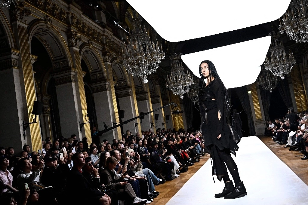 Pasarela en la semana de la moda en París. Foto Afp
