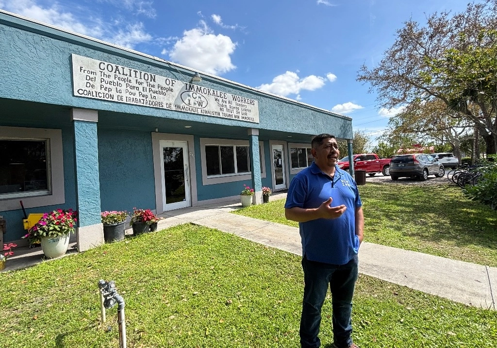 Lucas Benitez, cofundador de la Coalición de Trabajadores de Immokalee, en Florida. Foto ‘La Jornada’