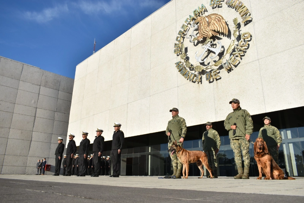 Los binomios caninos participaron en labores de búsqueda y rescate en las instalaciones del colegio “Enrique Rebsamen” tras  el sismo del 19 de septiembre de 2017. Foto Semar