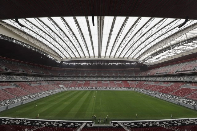 El partido de inauguración del Mundial de futbol 2022, que se disputará del 21 de noviembre al 18 de diciembre en Qatar, se celebrará en el Al Bayt Stadium de Jor. Foto Ap