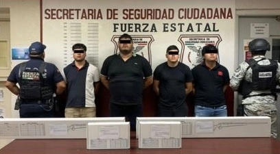 Los detenidos se encuentran en Centro de Readaptación Social de Mexicali. Foto Secretaría de Seguridad Ciudadana Baja California (SSCBC)  