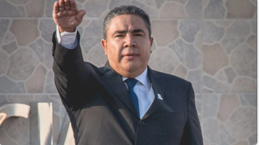 Porfirio Javier Sánchez Mendoza, titular de la SSP Aguascalientes. Foto tomada del Twitter de @GobAgs
