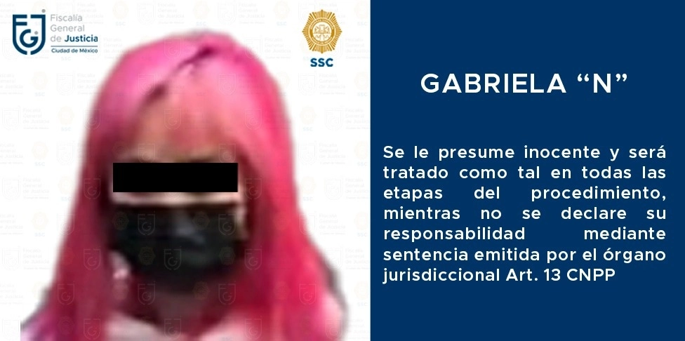Gabriela 'N, ex pareja de 'El Lunares'. Foto FGJCDMX