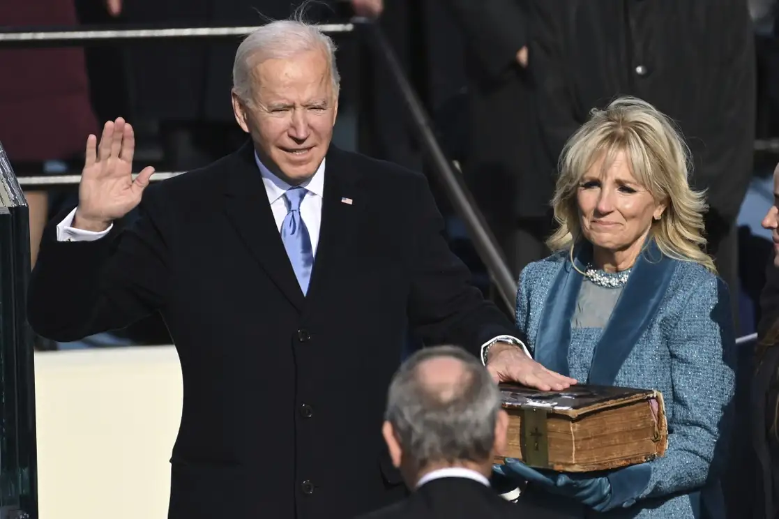 Joe Biden, ya como presidente de Estados Unidos, el 20 de enero de 2021. Foto Pool vía Ap
