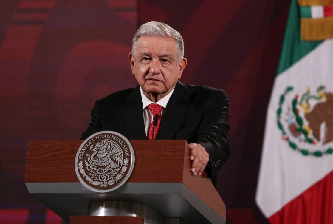 El presidente López Obrador, durante su conferencia de este martes 24 de enero. Foto Cuartoscuro 