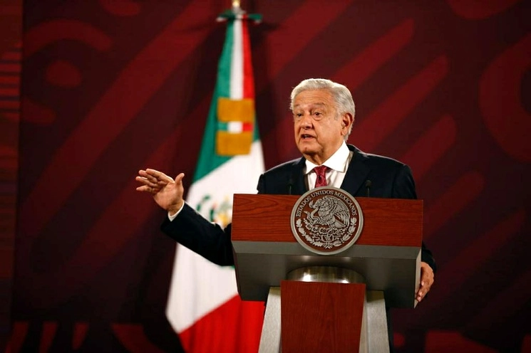 El presidente Andrés Manuel López Obrador durante conferencia de prensa. Foto José Antonio López