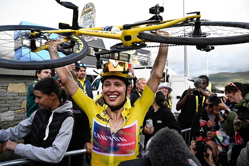 Katarzyna Niewiadoma de Polonia se consagró campeona del Tour de Francia Femenino. Foto Afp